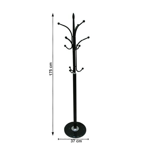 Tempo Kondela Kovový věšák Belvin 175 cm, černá