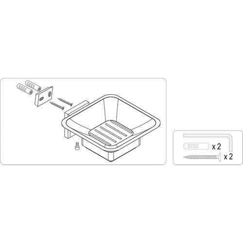 FALA Držák na mýdlo Quad Chrom