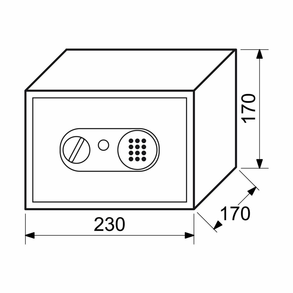 Ocelový sejf s elektronickým zámkem, bílá Richter Czech RS.17.EDN