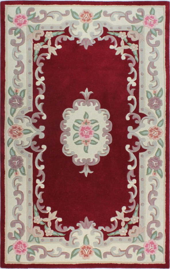 Červený vlněný koberec Flair Rugs Aubusson, 150 x 240 cm