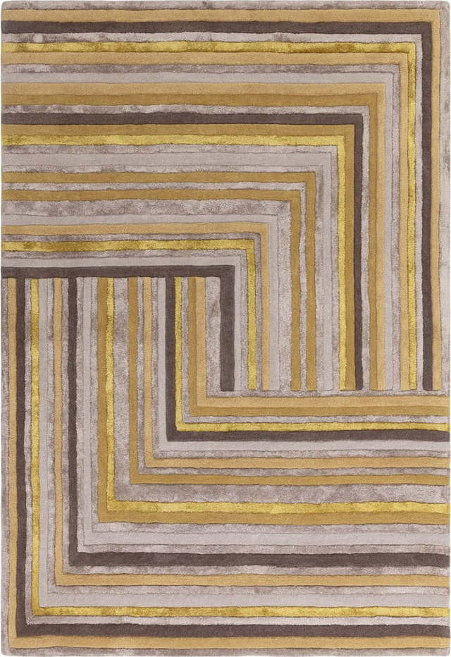 Okrově žlutý vlněný koberec 200x300 cm Network Gold – Asiatic Carpets