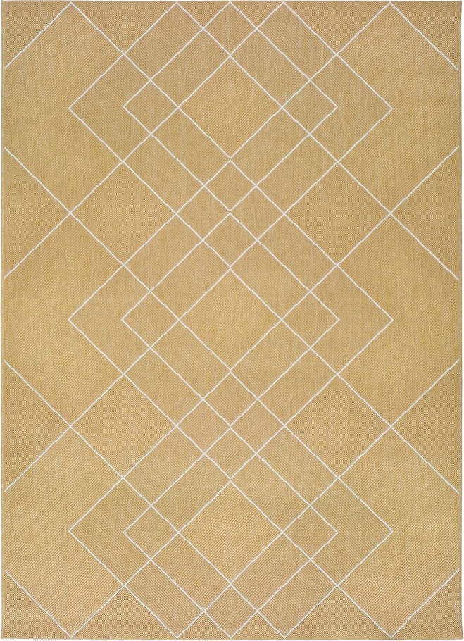 Žlutý venkovní koberec Universal Hibis Geo, 160 x 230 cm