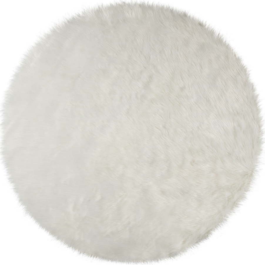 Bílý kulatý koberec ø 120 cm Sheepskin - Flair Rugs