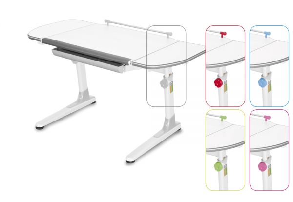 Dětský rostoucí stůl Mayer PROFI 3 32W3 58 TW – 5 barev, deska bílá, 116×57–75×66