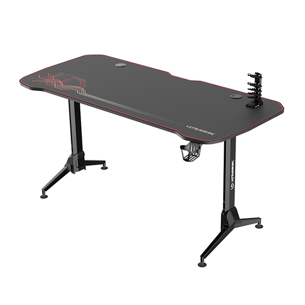 Herní výškově nastavitelný stůl ULTRADESK GRAND RED – 160x70 cm