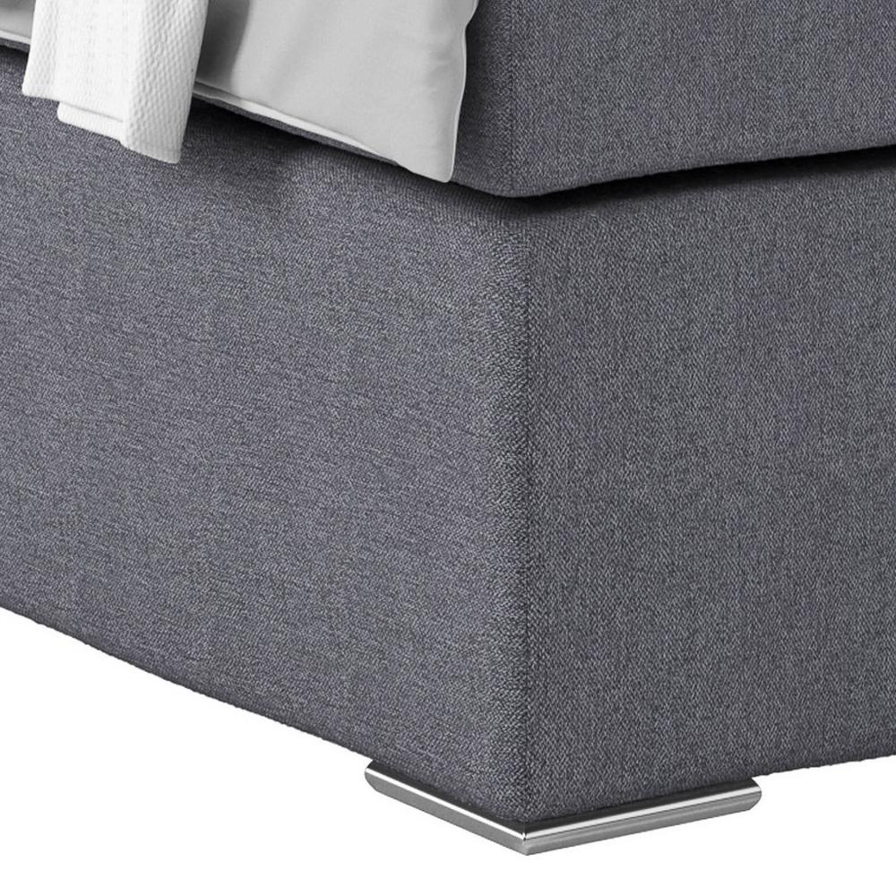 Postel Boxspring NERO PL: 160/200 cm, tmavě šedá