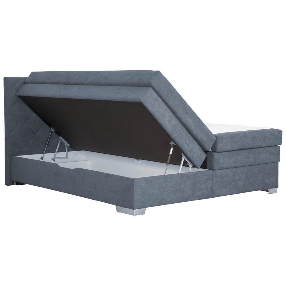 Boxspring postel JOHANA 160x200, šedě modrá