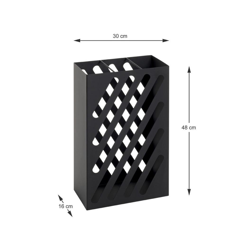 Stojan na deštníky TESSIN kov černá