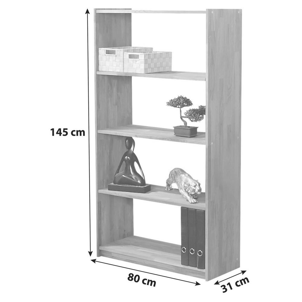 Regál z masivu Simon - buk v: 145cm