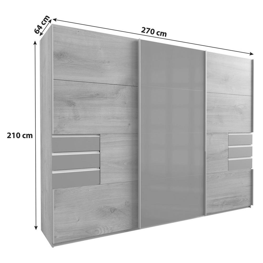 Skřiň s posouvacími dveřmi SAIGON 270 cm