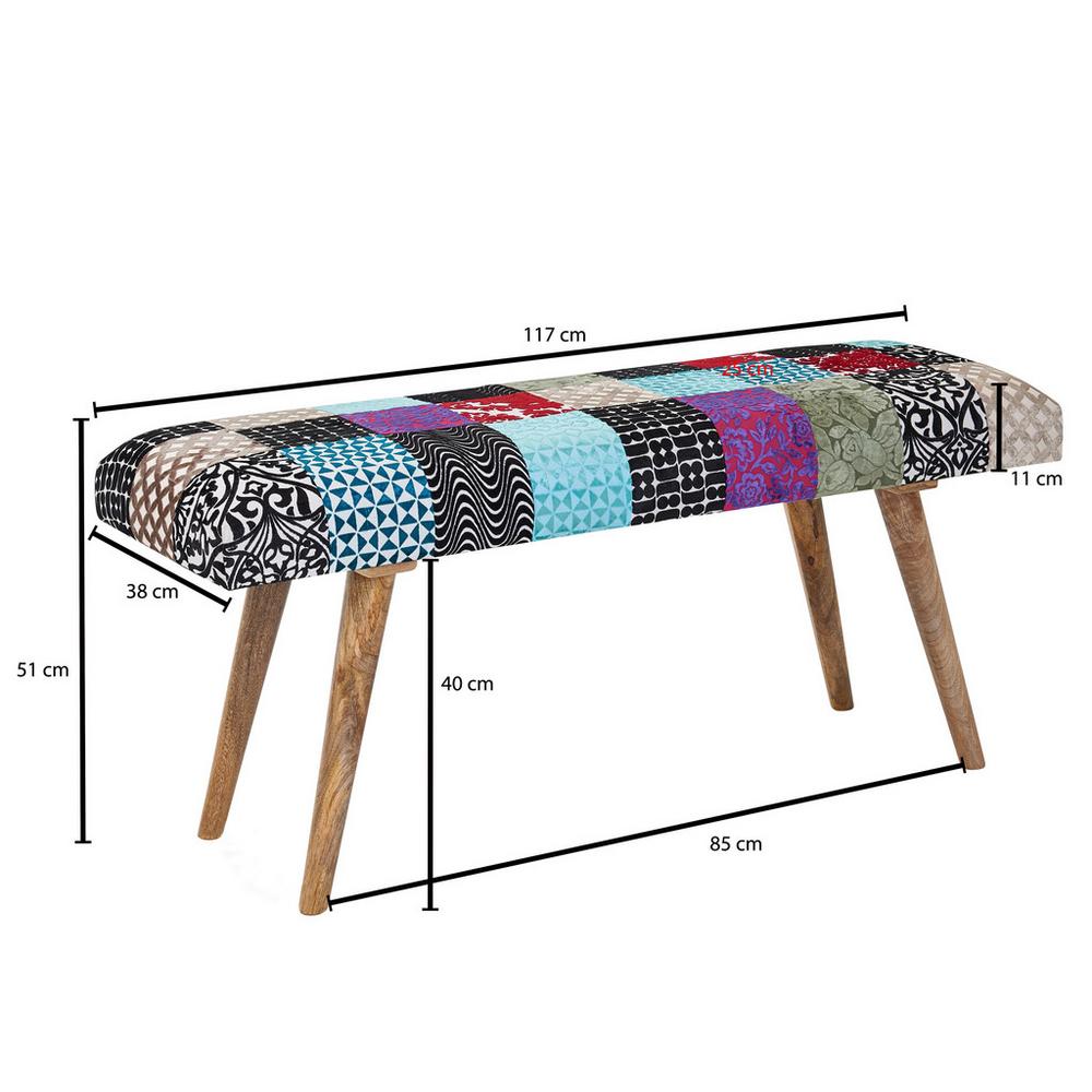 Šatní lavice vícebarevná š:117cm