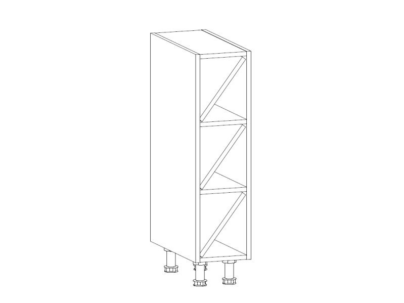 MISAEL dolní skříňka na víno D20W, korpus bílý