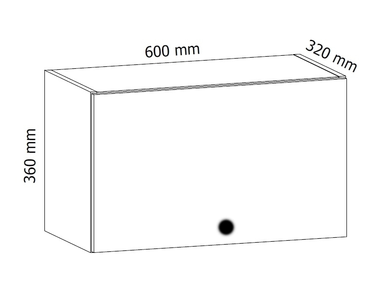 MISAEL horní skříňka G60KN, korpus bílý, dvířka borovice andersen