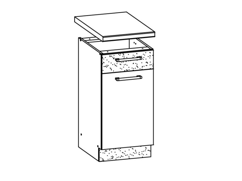 RUTHIN, dolní skříňka D40S1 se šuplíkem, buk