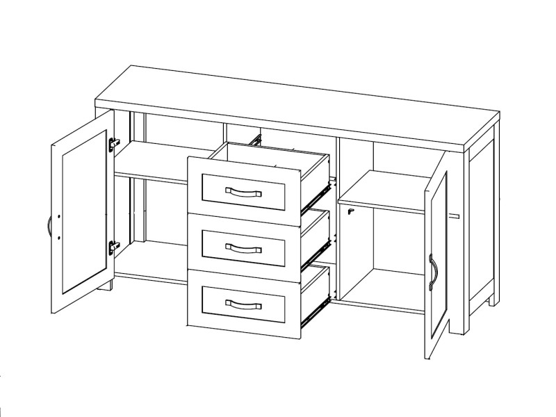 Komoda WALLABIA, dub lefkas
