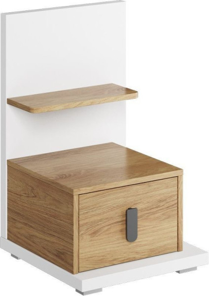 Casarredo Noční stolek pravý SOMAS 08P 1S bílá/ořech natural