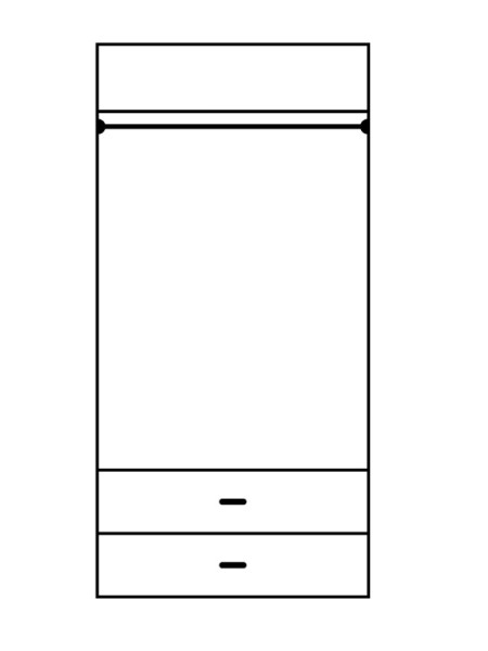 Šatní skříň FAZILKA 2D2S, olše, 5 let záruka