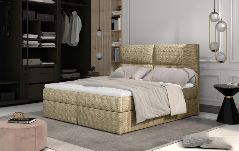 Boxspring PILANSI 02 180x200, hnědá látka