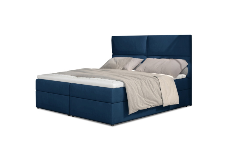 Boxspring PILANSI 10 140x200, modrá látka