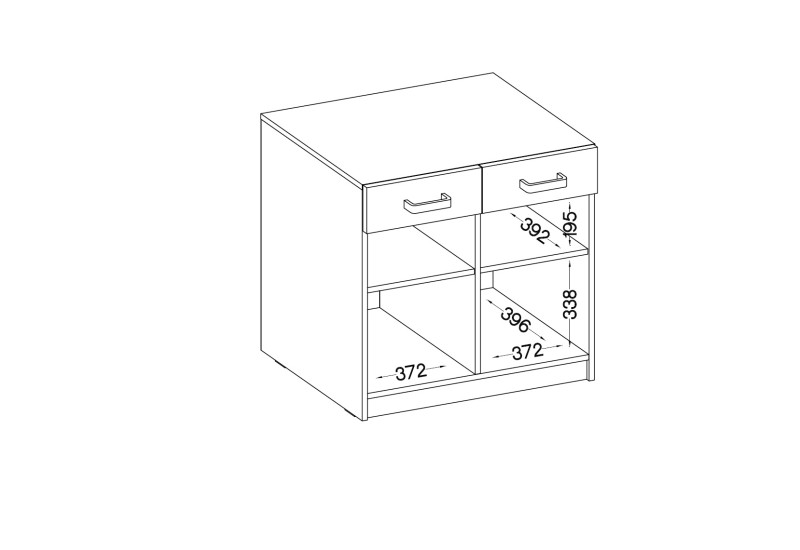 Komoda AGEPSTA 2D2S, dub artisan/světle šedá