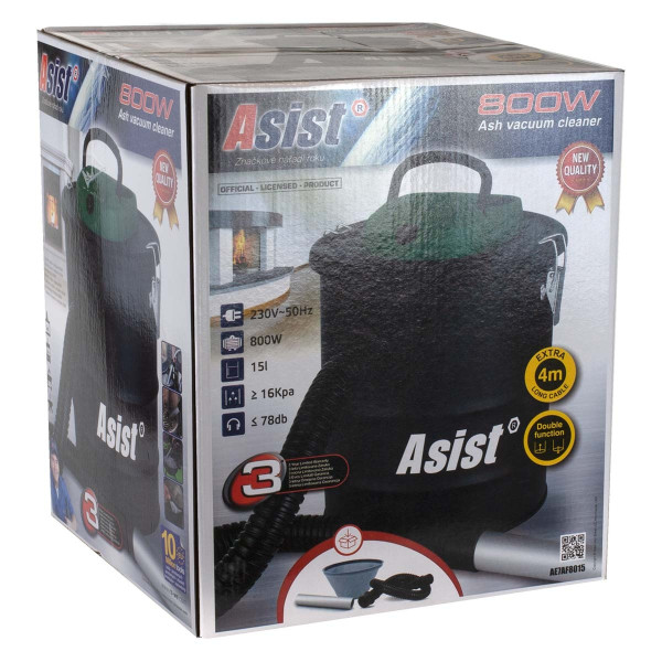 Asist AE7AF8015 Vysavač popela, 800 W, 15 l