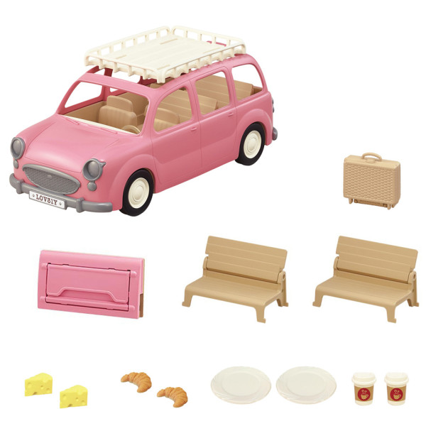 Sylvanian family 5535 Rodinné auto růžové Van