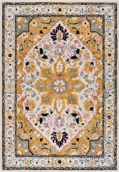 Žlutý vlněný koberec 230x160 cm Dahlia - Flair Rugs