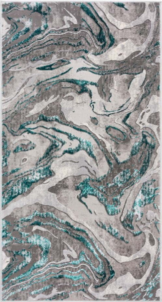 Šedo-tyrkysový koberec 80x150 cm Marbled – Flair Rugs