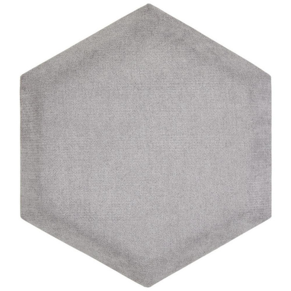 čalouněný panel 2ks, 36x32cm hexagon, šedá