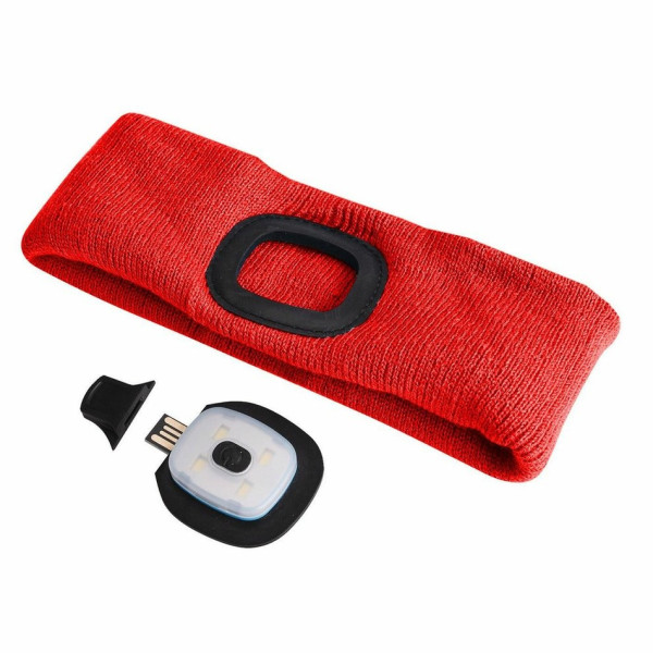 Sixtol Čelenka s čelovkou 45 lm, USB, uni, , červená