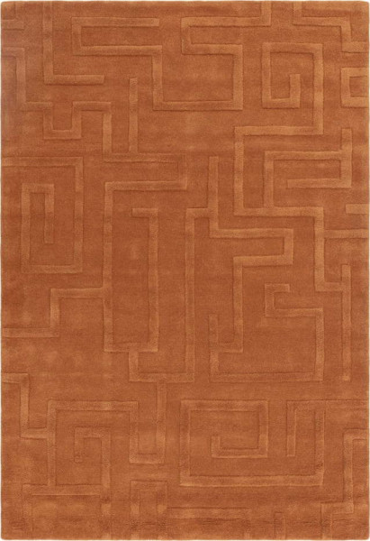 Vlněný koberec v cihlové barvě 200x290 cm Maze – Asiatic Carpets