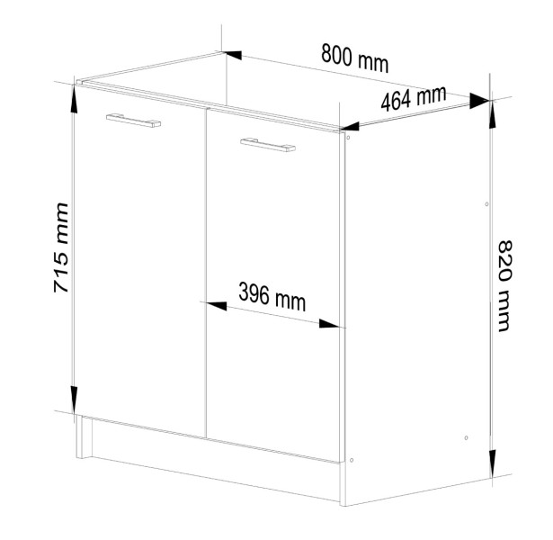 Ak furniture Kuchyňská skříňka pod dřez Olivie S 80 cm bílo-červená