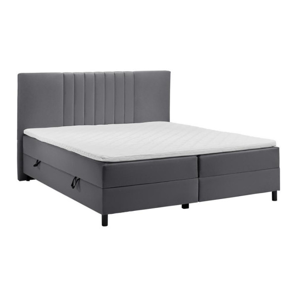 Boxspring postel ROMA tm. šědá, 180x200cm