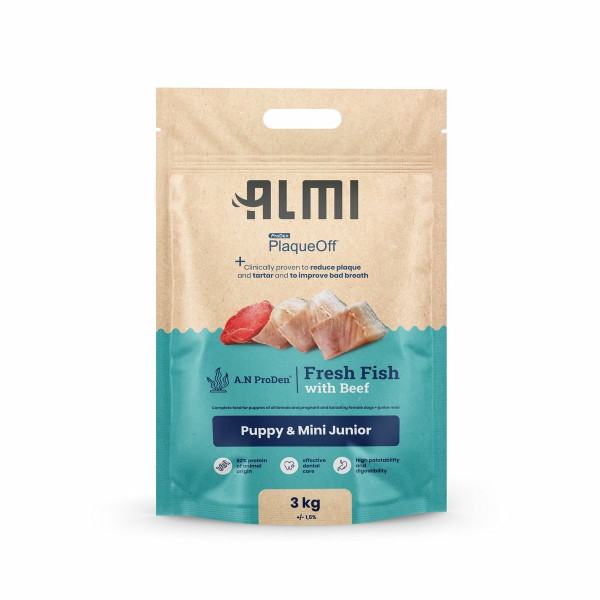 ALMI Puppy & Mini Junior Granule s mořskou řasou, 3 kg