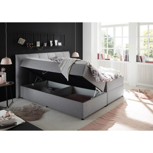 Boxspring postel GRANADA šedá 180x200 cm