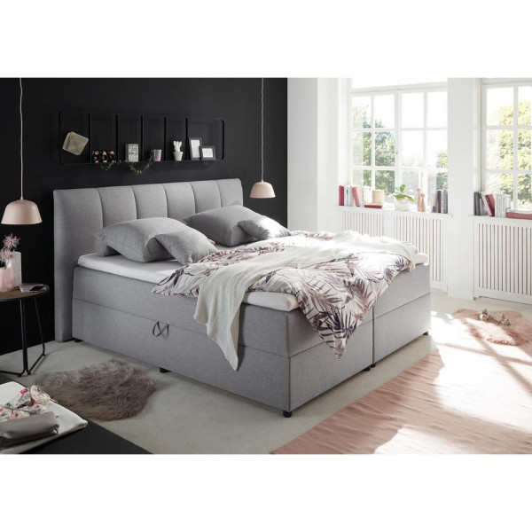 Boxspring postel GRANADA šedá 180x200 cm