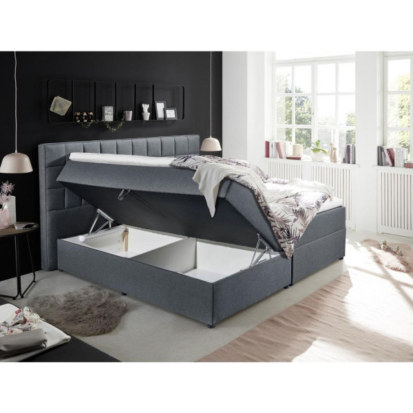 Boxspring postel ALASKA 180x200 cm antracit