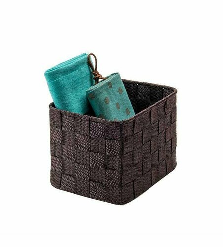 Úložný organizér do zásuvky Compactor TEX vysoký - 19 x 14 x 13 cm, čokoládový