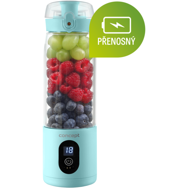 Concept SM4002 dobíjecí smoothie FitMaker, modrý