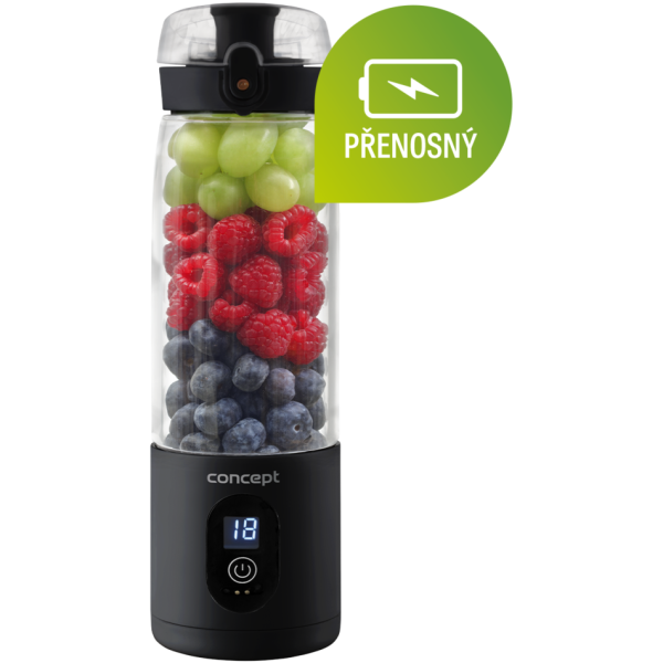 Concept SM4001 dobíjecí smoothie FitMaker, černý