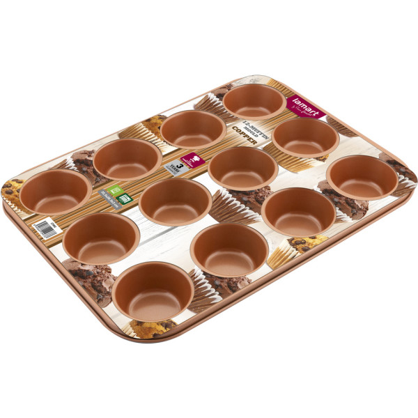 Lamart LT3092 forma na muffiny Copper, 35,5 x 26,5 cm