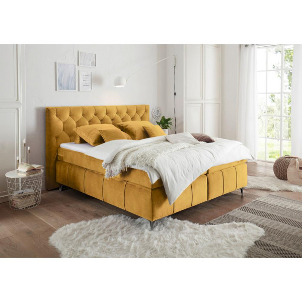 Boxspring postel Pembroke, 180x200, okrová