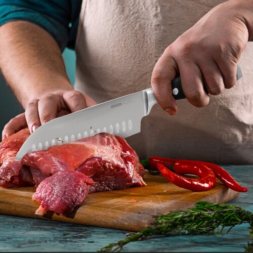 Orion Nůž kuchyňský nerez/UH santoku MASTER 18,5 cm