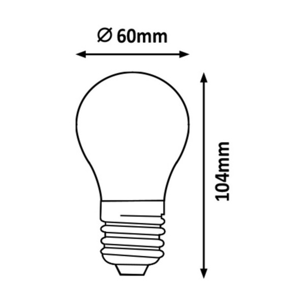 Rabalux Dekorativní LED filament žárovka s točeným vláknem, jantarová, E27, A60, 4W, 250lm, 2000K, 20000h.