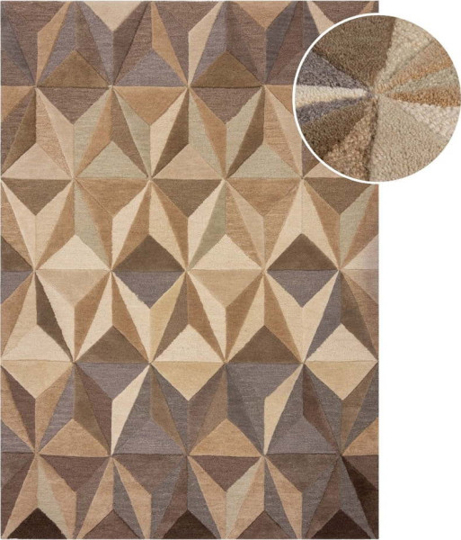 Béžový vlněný koberec 120x170 cm Reverie – Flair Rugs