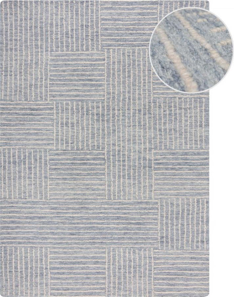 Světle modrý ručně tkaný vlněný koberec 80x150 cm Memphis Wool – Flair Rugs