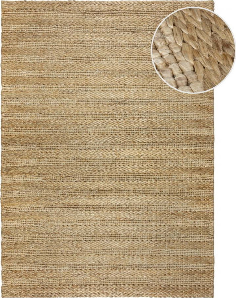 Ručně tkaný kenafový koberec v přírodní barvě 200x290 cm Drew Stripe – Flair Rugs