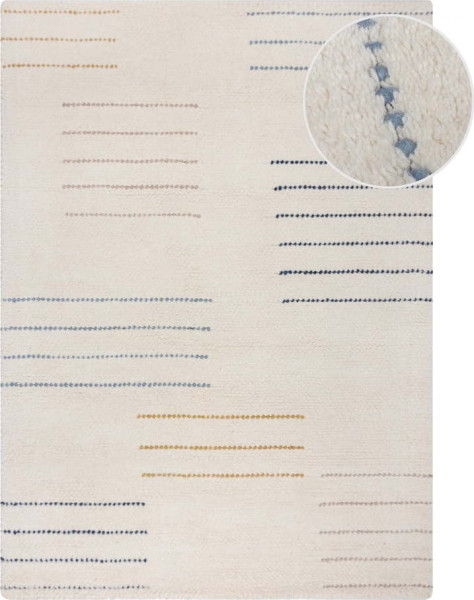 Krémový ručně tkaný vlněný koberec 200x290 cm Dottie Geometric – Flair Rugs