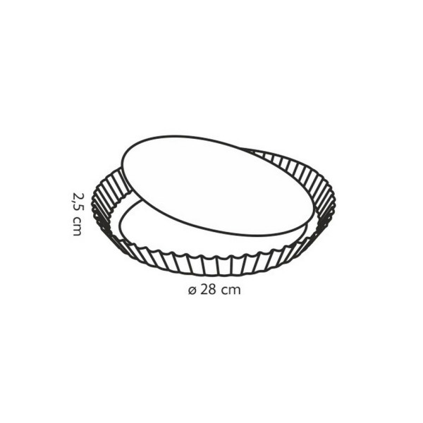 Tescoma DELÍCIA forma s vlnitým okrajem a odnímatelným dnem 28 cm