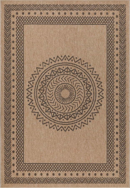 Venkovní koberec v černo-přírodní barvě 160x230 cm Dhaka – Ayyildiz Carpets